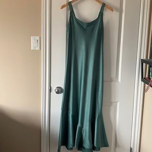 Dynamite satin sage dress